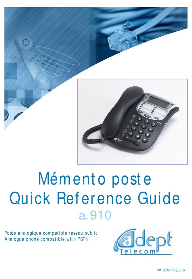 ADEPT Telecom a.910 Manuel utilisateur