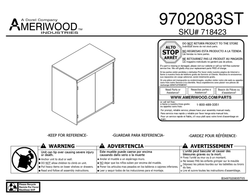 Dorel AMERIWOOD 9702083ST Manuel utilisateur