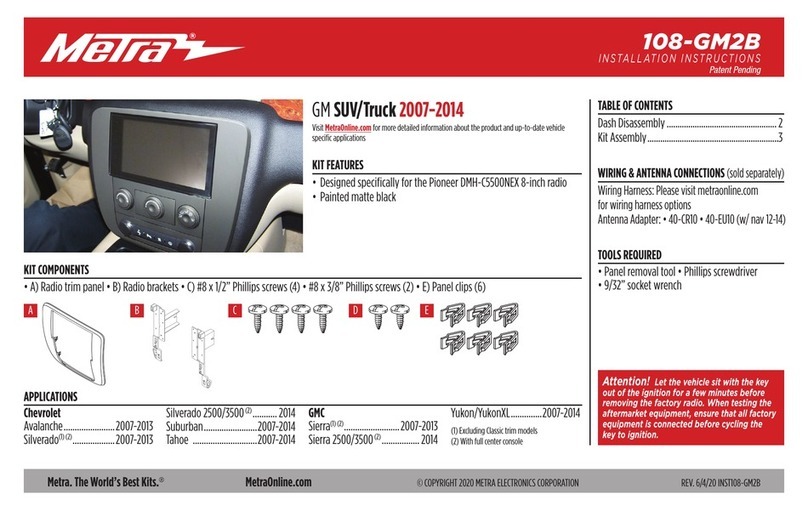 Metra Electronics 108-GM2B Manuel utilisateur