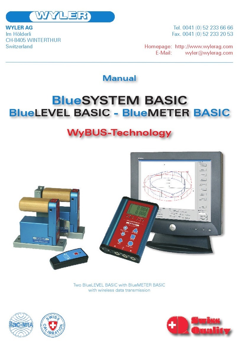 WYLER BlueSYSTEM Manuel utilisateur