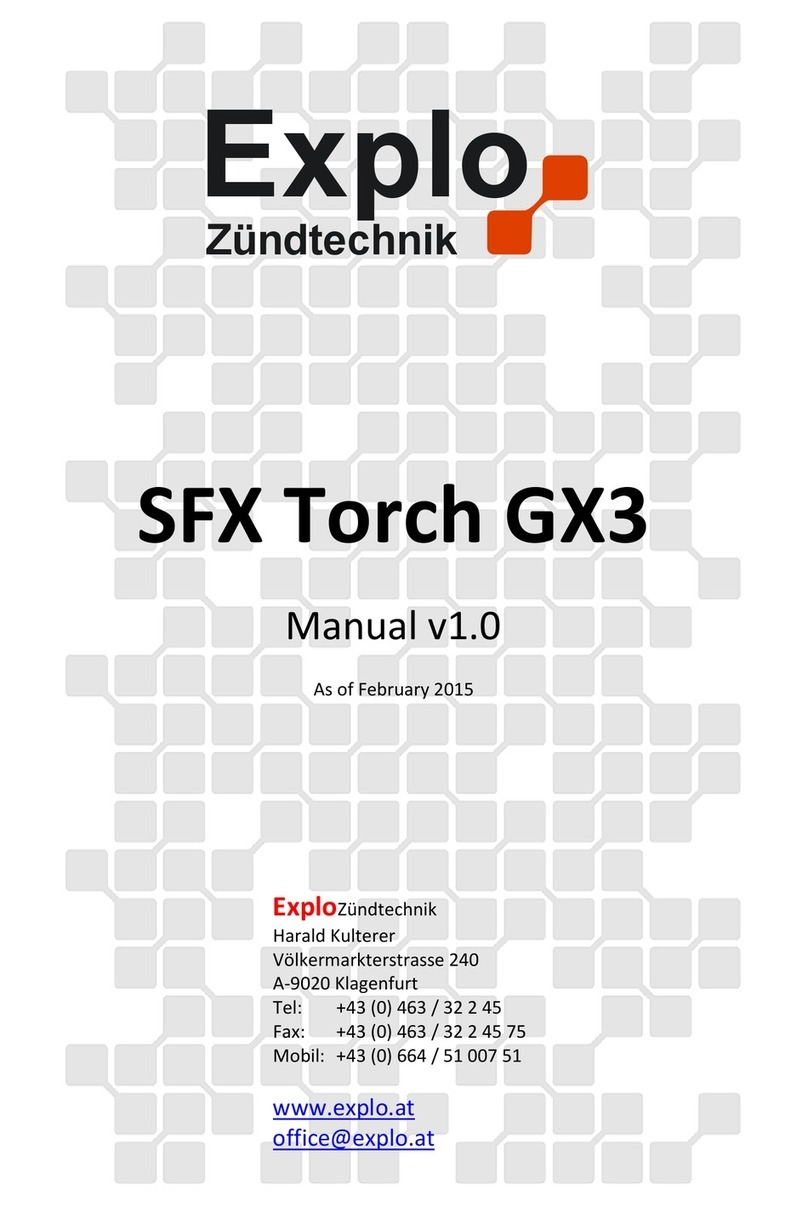 Explo SFX Torch GX3 Manuel utilisateur Explo SFX Torch GX3 Manuel utilisateur