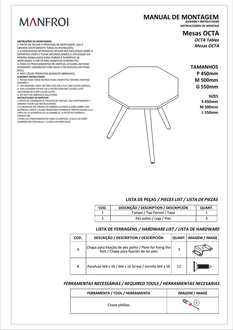 Madeira MANFROI OCTA Manuel utilisateur