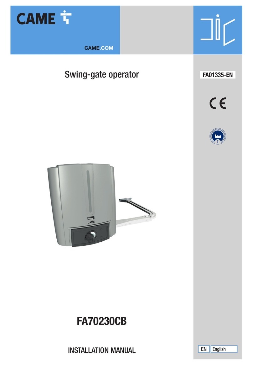 CAME FA70230CB Manuel utilisateur