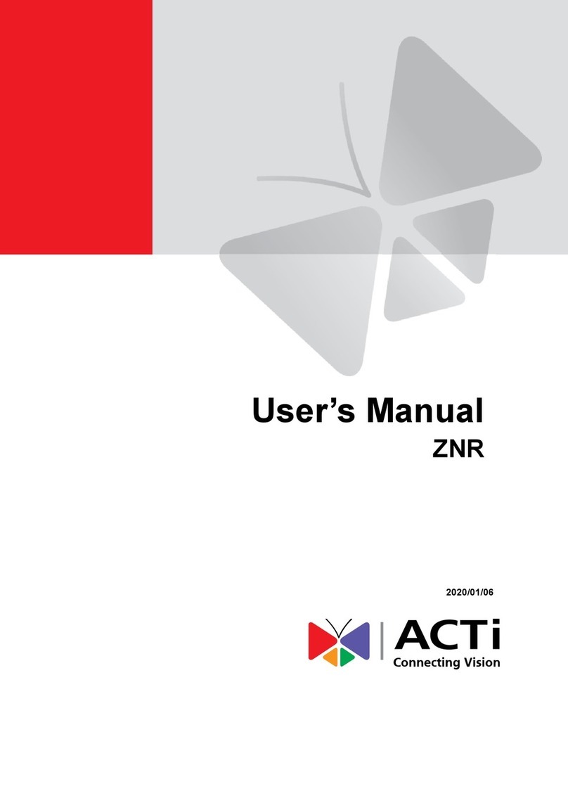 ACTi ZNR Manuel utilisateur ACTi ZNR Manuel utilisateur