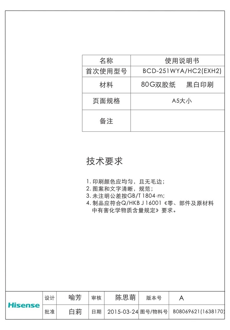 Hisense RT417N4DC1 Instructions de montage