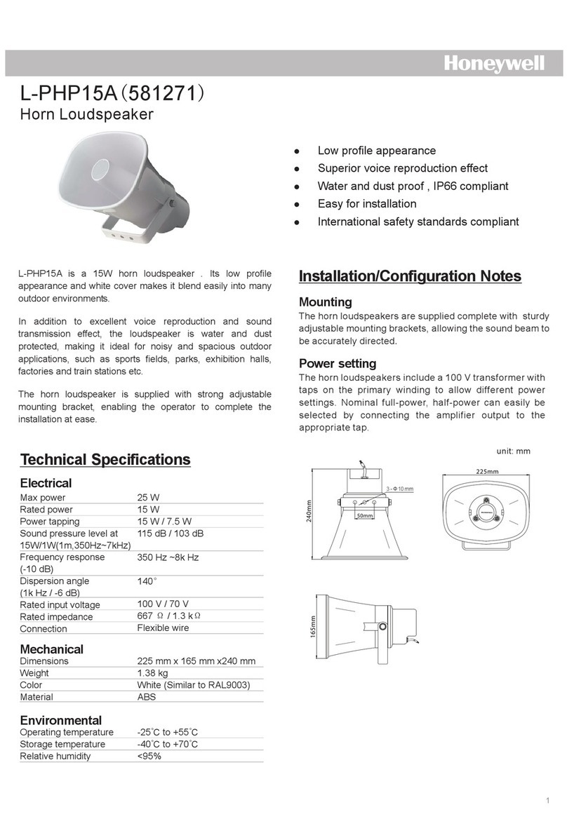 Honeywell L-PHP15A Manuel utilisateur
