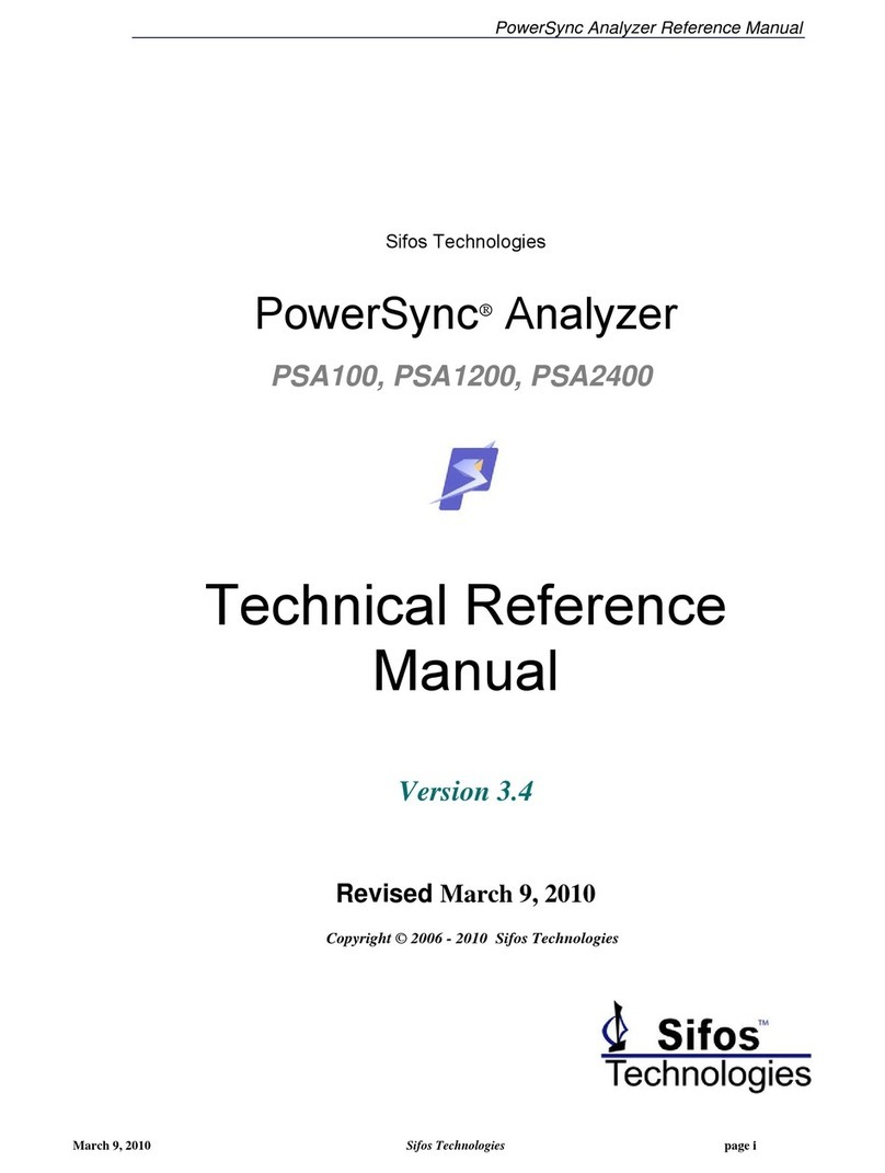 Sifos Technologies PowerSync PSA100 Manuel du produit
