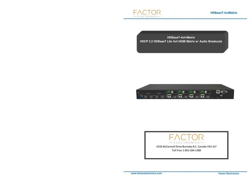 Factor Electronics HDBaseT Manuel utilisateur