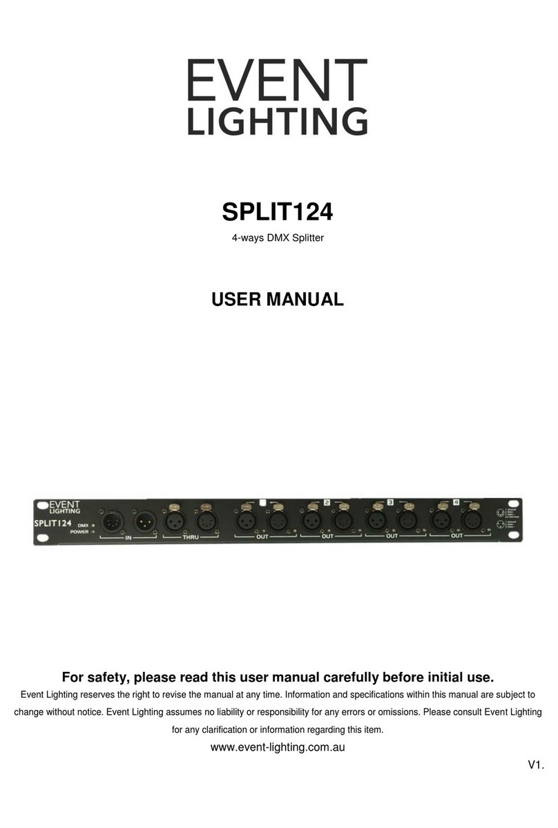 Event Lighting SPLIT124 Manuel utilisateur Event Lighting SPLIT124 Manuel utilisateur