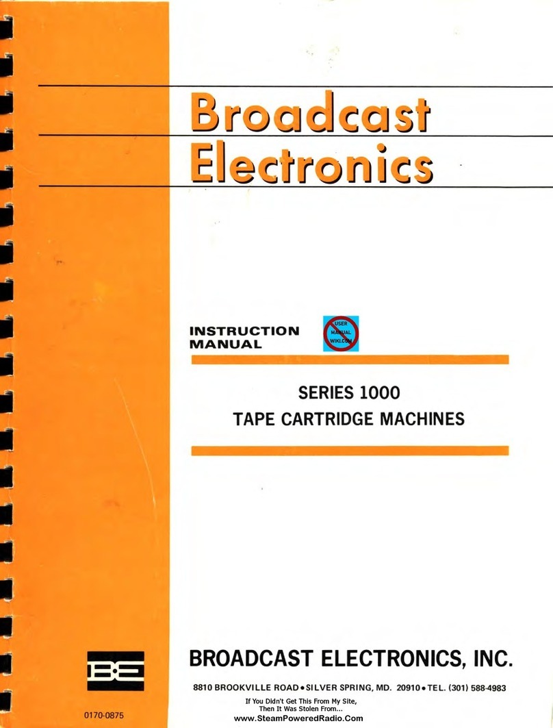 Broadcast Electronics SPOTMASTER 1000 Series Manuel utilisateur