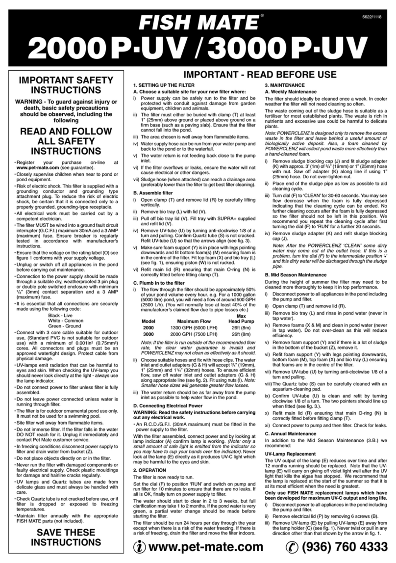 fish mate 2000P-UV Manuel utilisateur
