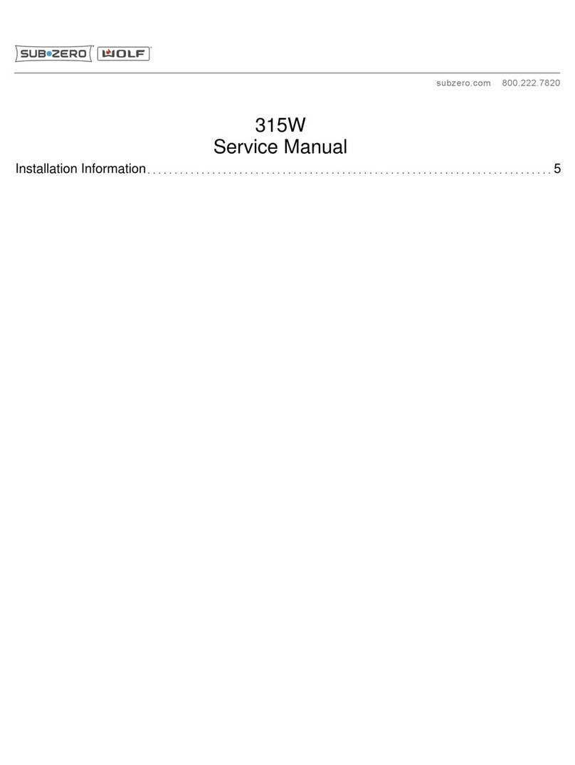 Sub-Zero 315W Manuel de service
