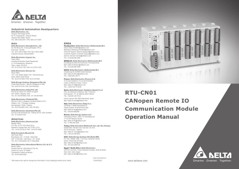 Delta RTU-CN01 Manuel utilisateur