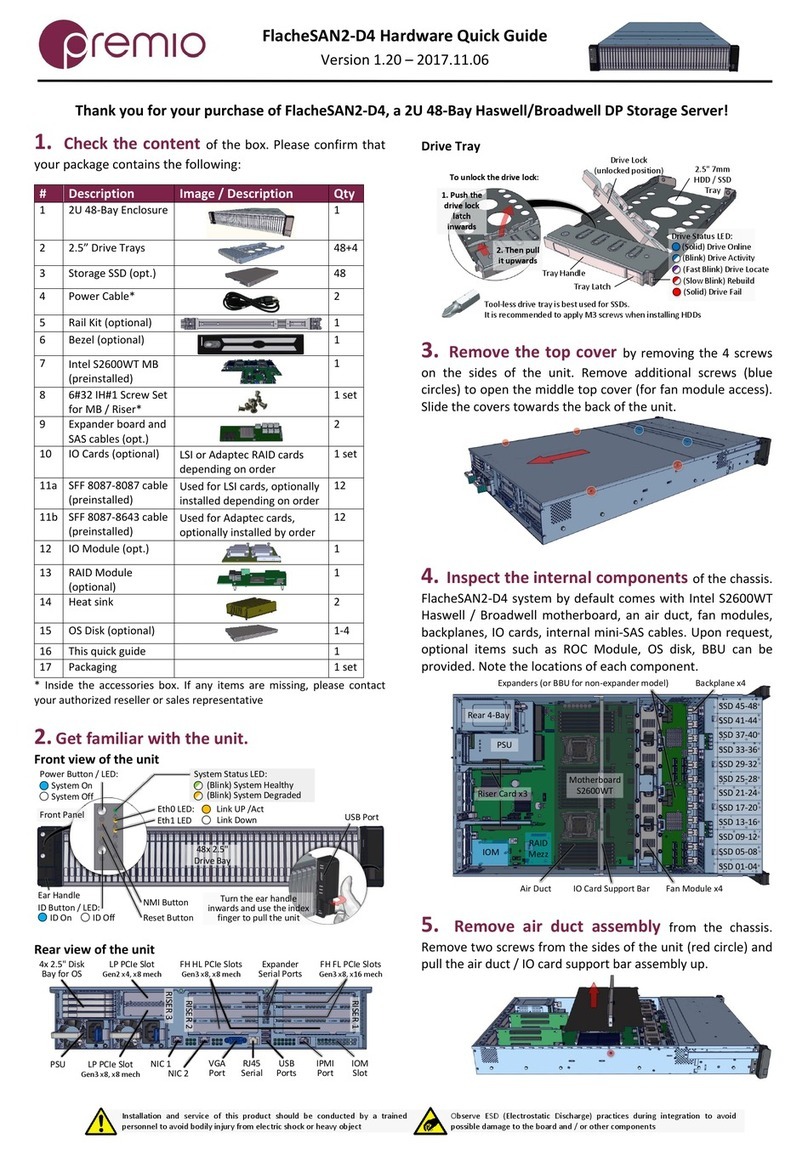 Premio Computer FlacheSAN2-D4 Manuel utilisateur Premio Computer FlacheSAN2-D4 Manuel utilisateur