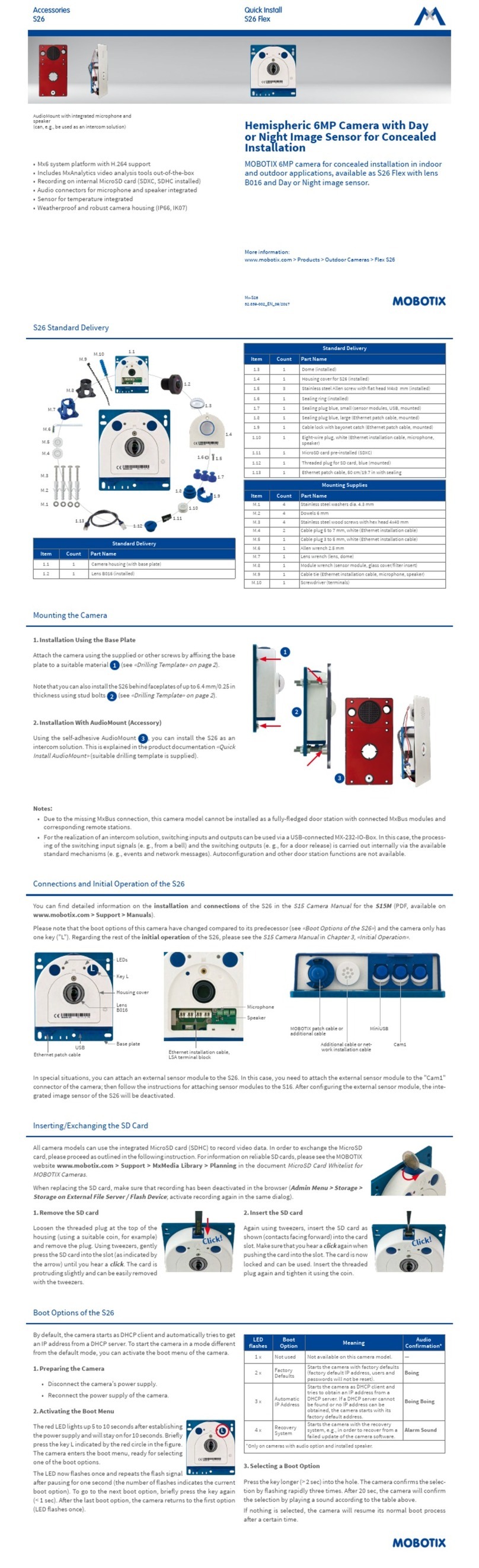 Mobotix S26 Flex Instructions d'utilisation