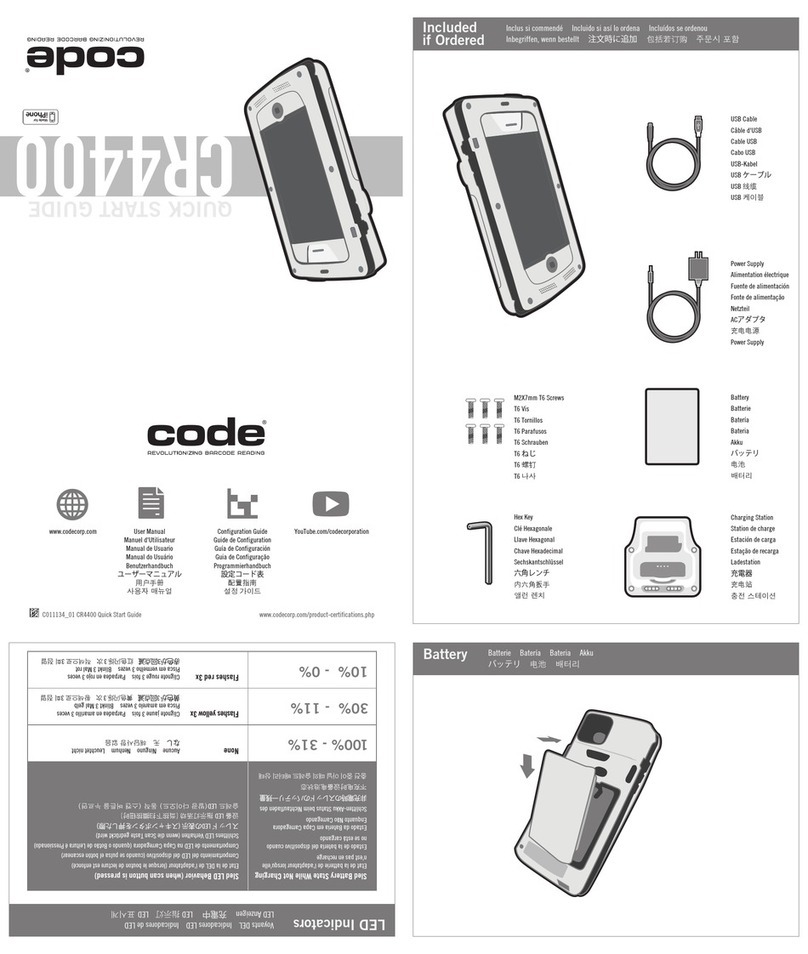 Code CR4400 Manuel de l'opérateur