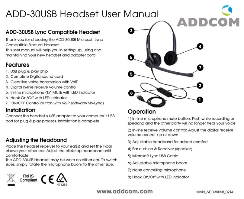 ADDCOM ADD-30USB Manuel utilisateur