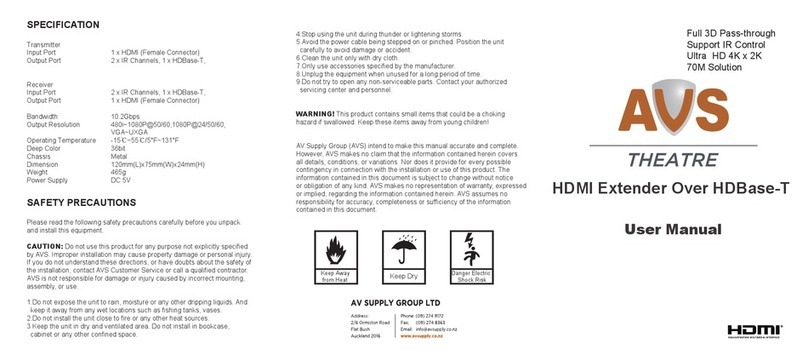 AVS AHDEXT70 Manuel utilisateur