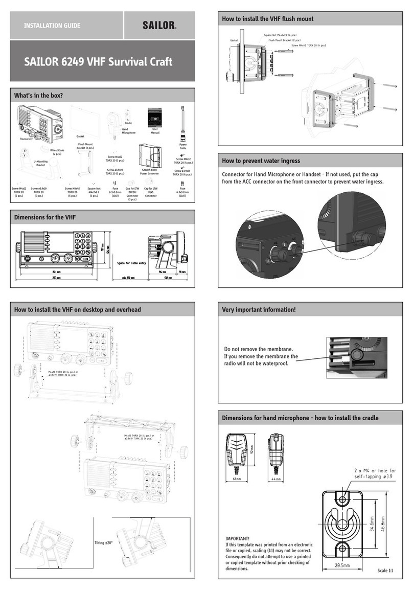 Sailor 6249 Manuel utilisateur