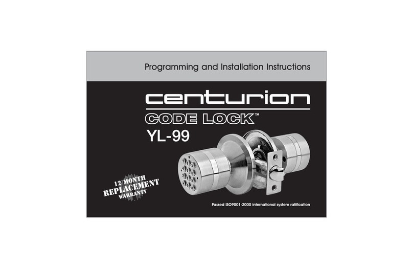 Centurion Code lock YL-99 Manuel utilisateur
