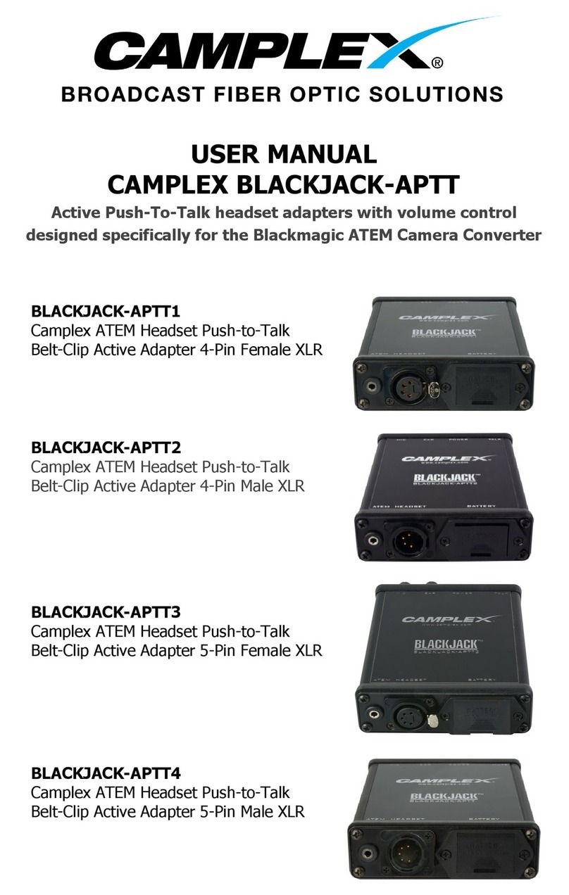 Camplex BLACKJACK-APTT1 Manuel utilisateur