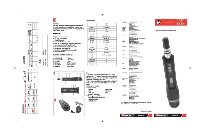 Facom E.S401 Manuel utilisateur