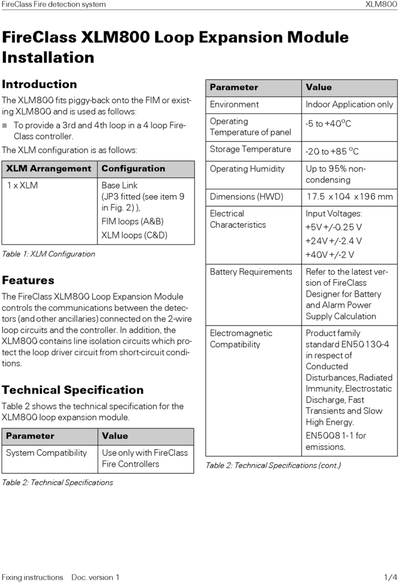 FireClass XLM800 Manuel utilisateur FireClass XLM800 Manuel utilisateur