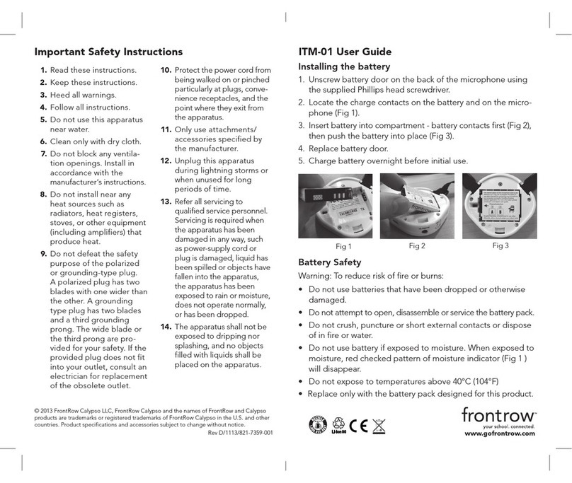 FrontRow JUNO ITM-01 Manuel utilisateur