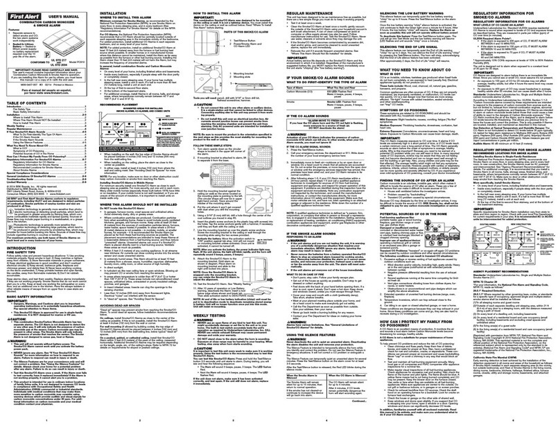 First Alert PC910 Manuel utilisateur