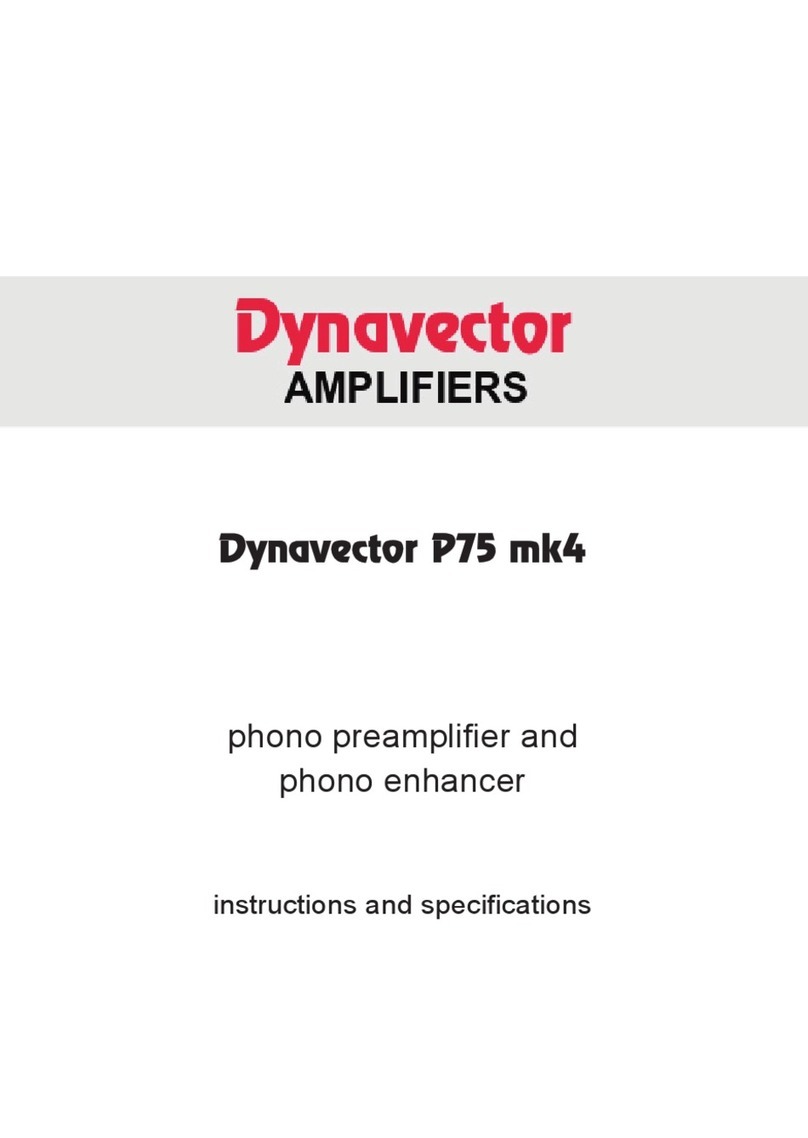 Dynavector P75 mk4 Manuel utilisateur