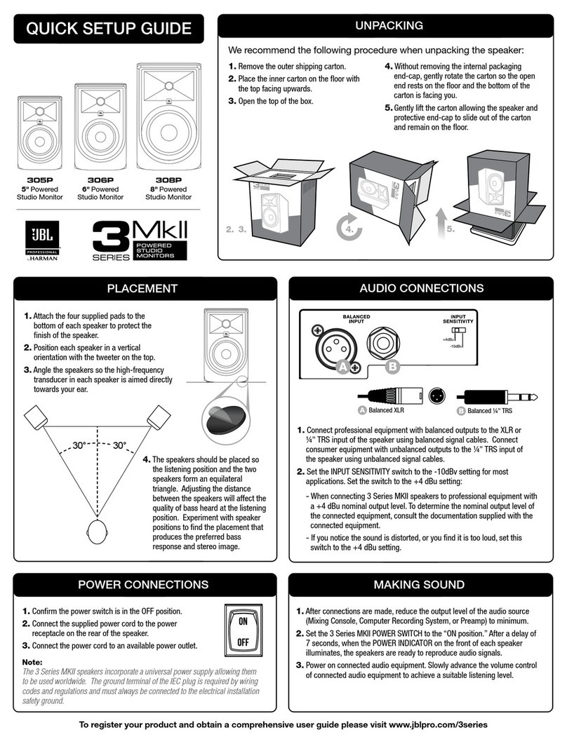 JBL 305P MkII Manuel utilisateur