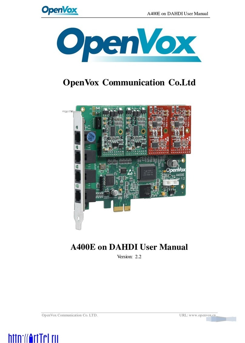 OpenVox A400E Manuel utilisateur