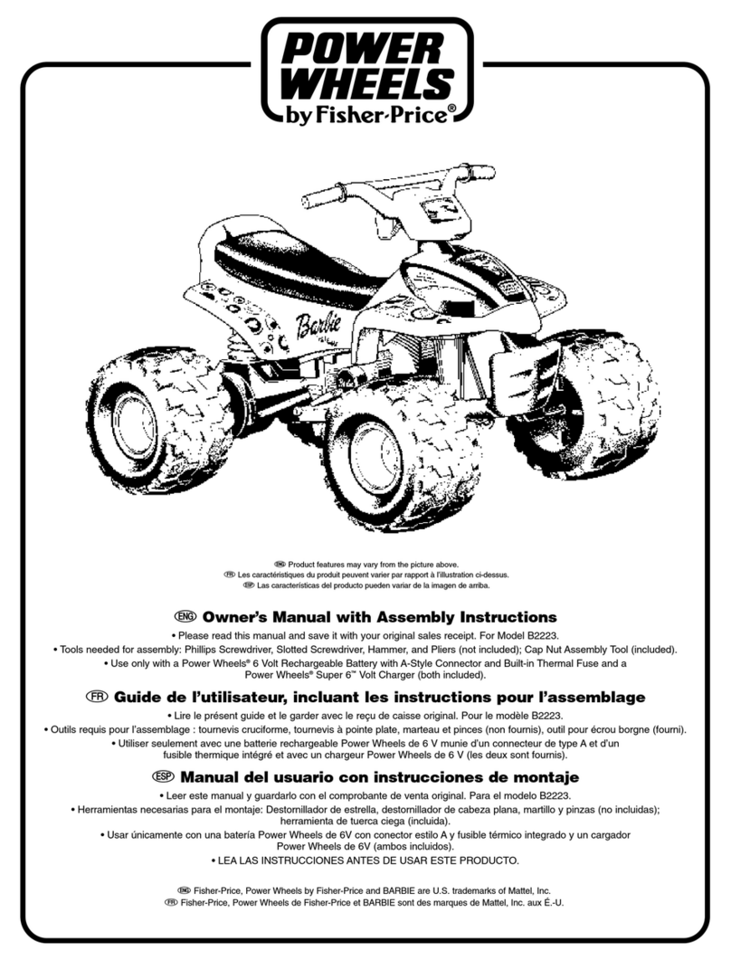 Power Wheels B2223 Manuel d'utilisation et d'entretien