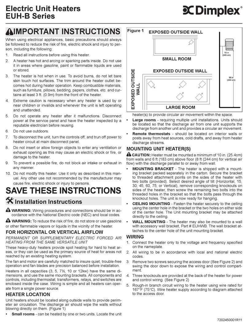 Dimplex EUH02B21T Manuel utilisateur Dimplex EUH02B21T Manuel utilisateur