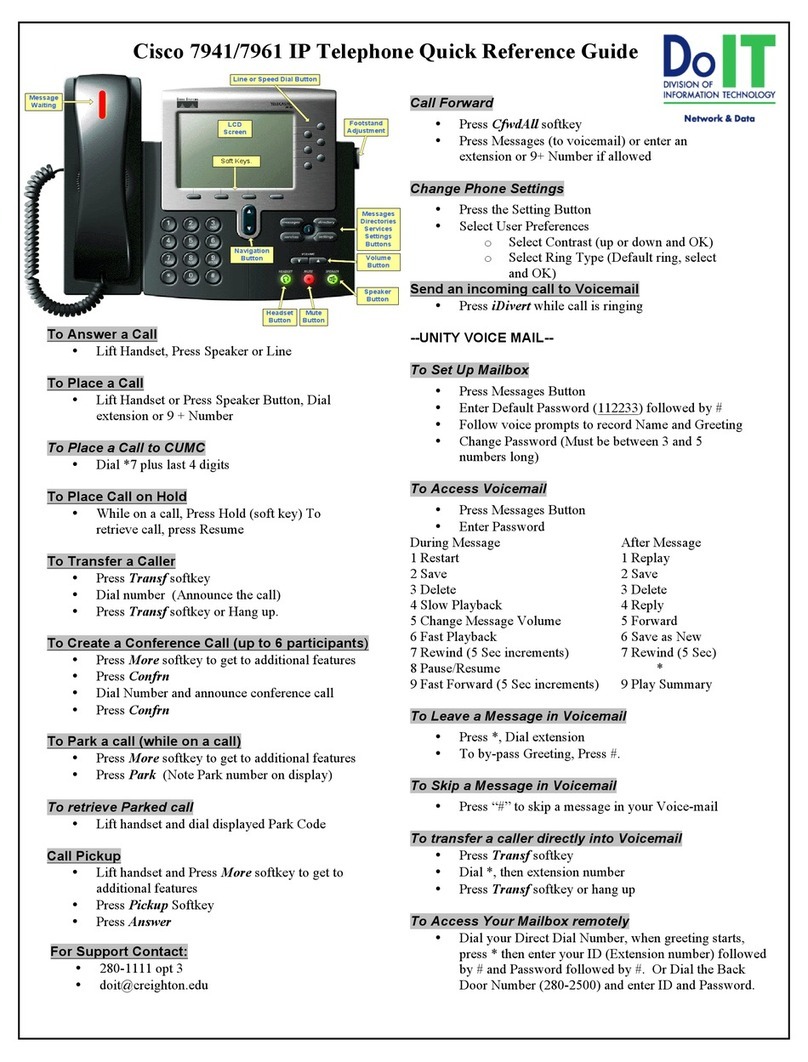 Cisco DATAVOX 7941 Manuel utilisateur