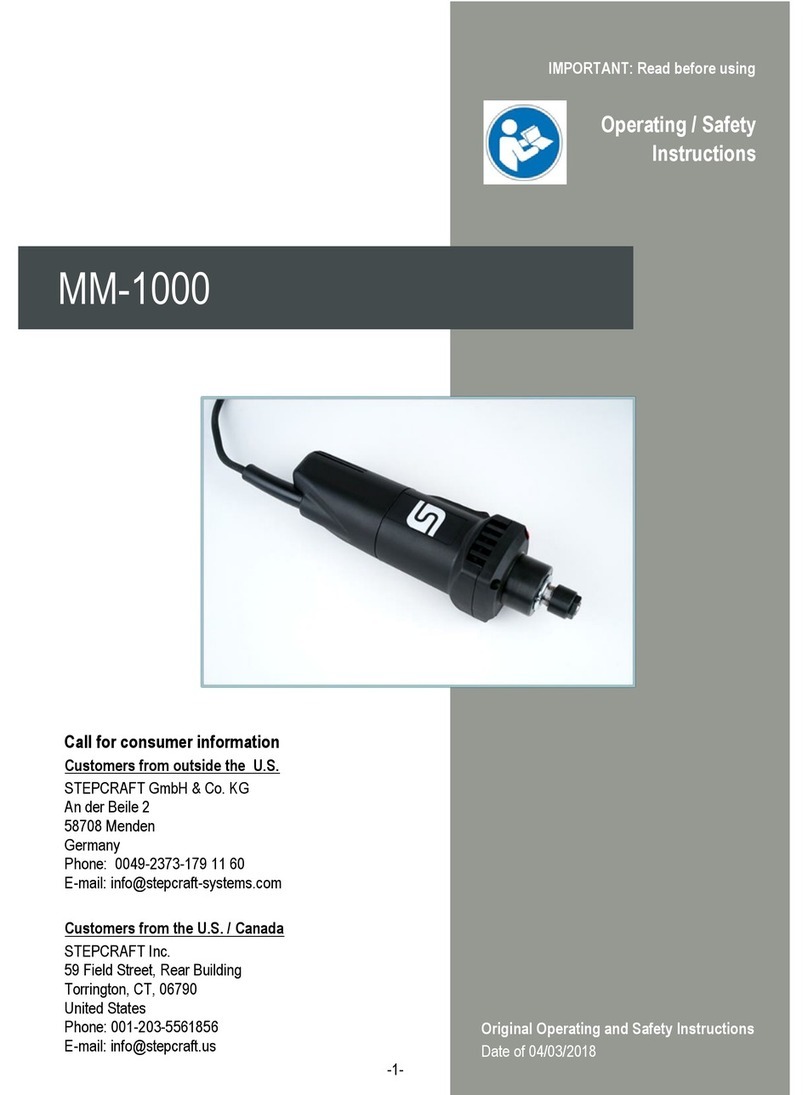 STEPCRAFT MM-1000 Instructions de montage STEPCRAFT MM-1000 Instructions de montage