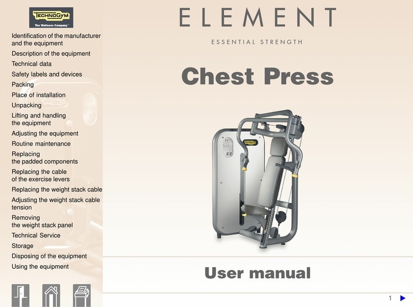 Technogym Element Chest Press Manuel utilisateur Technogym Element Chest Press Manuel utilisateur