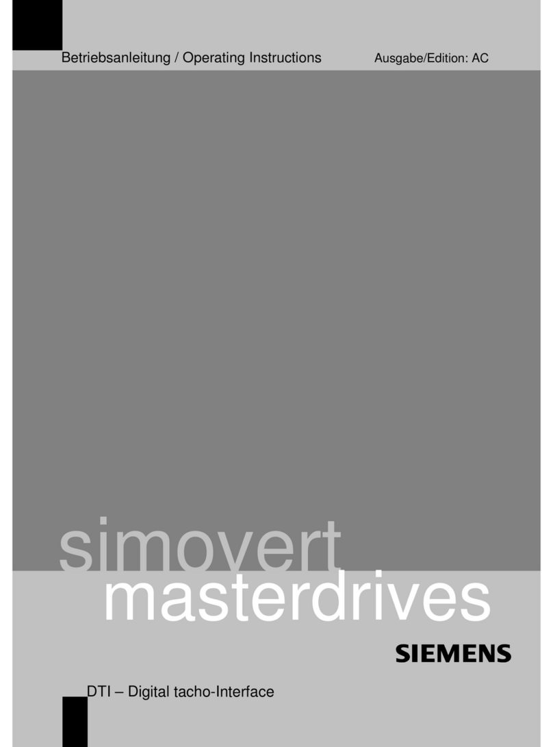 Siemens simovert masterdrives Manuel utilisateur