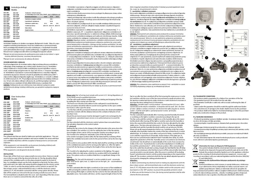 ELPLAST EOL 100 Instructions d'installation