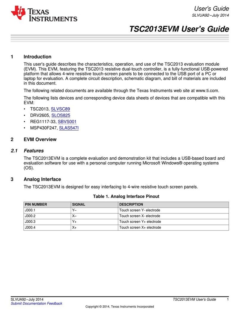 Texas Instruments TSC2013EVM Manuel utilisateur