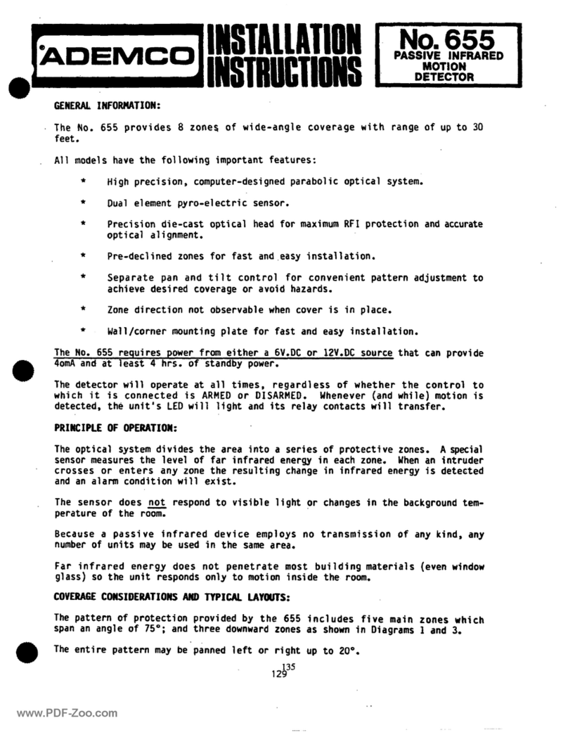 ADEMCO 655 Manuel utilisateur