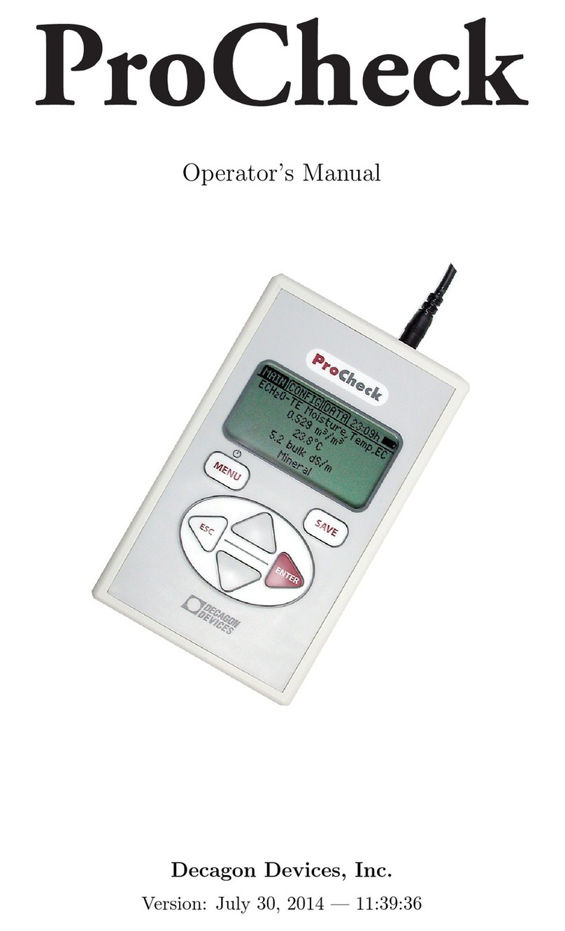 Decagon Devices ProCheck Manuel utilisateur Decagon Devices ProCheck Manuel utilisateur