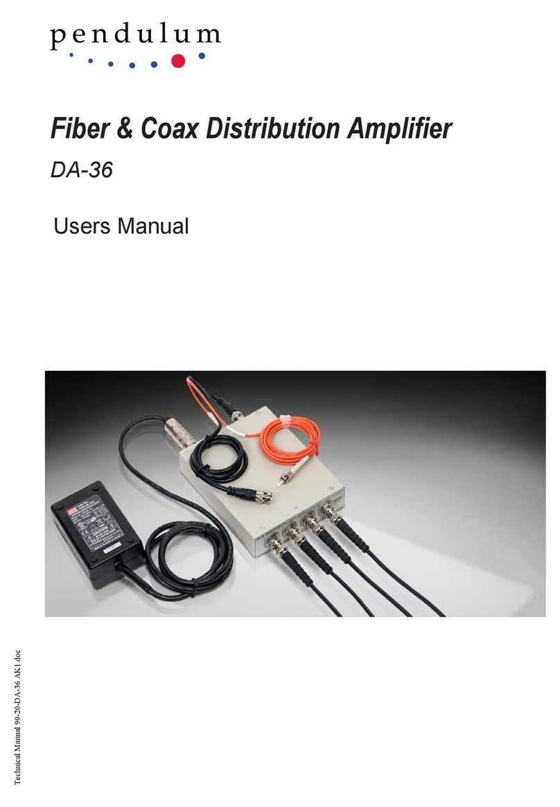 Pendulum DA-36 Manuel utilisateur Pendulum DA-36 Manuel utilisateur