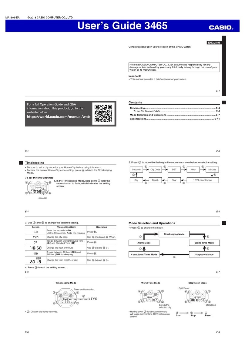 Casio 3465 Manuel utilisateur