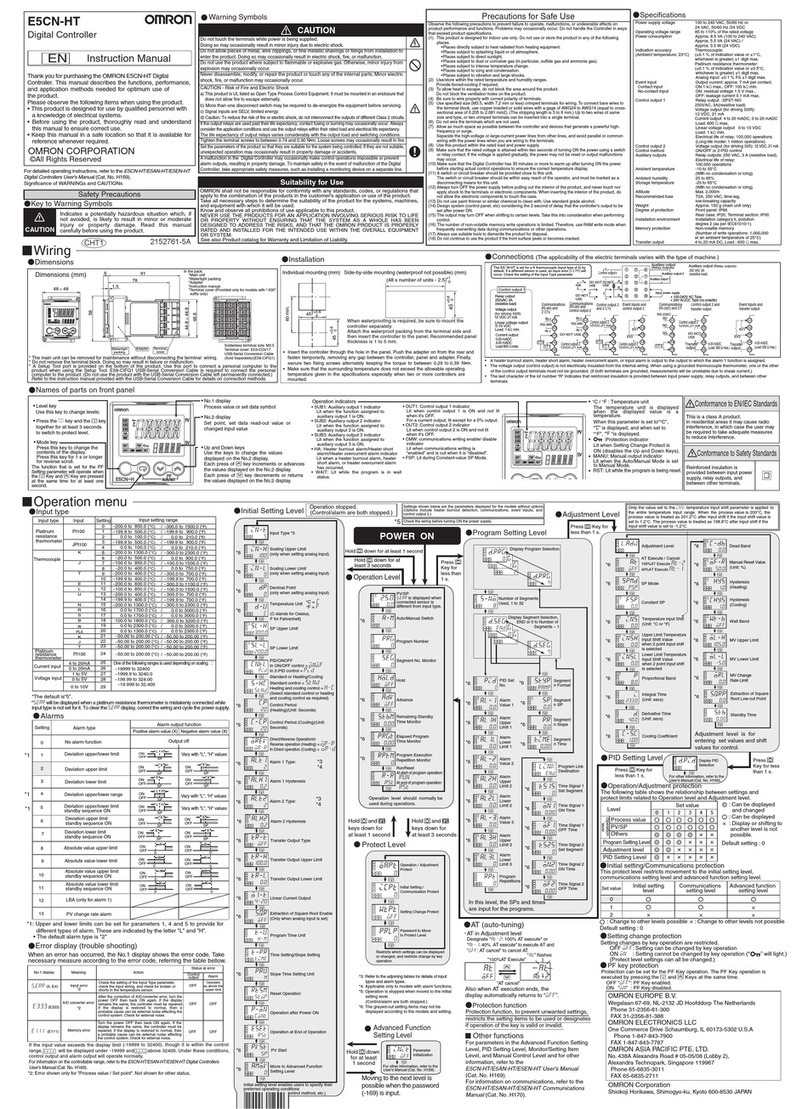 Omron E5CN-HT Manuel utilisateur