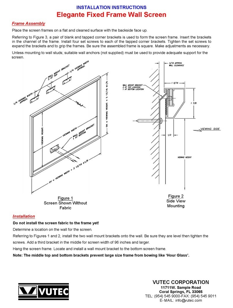 Vutec Elegante fixed Manuel utilisateur