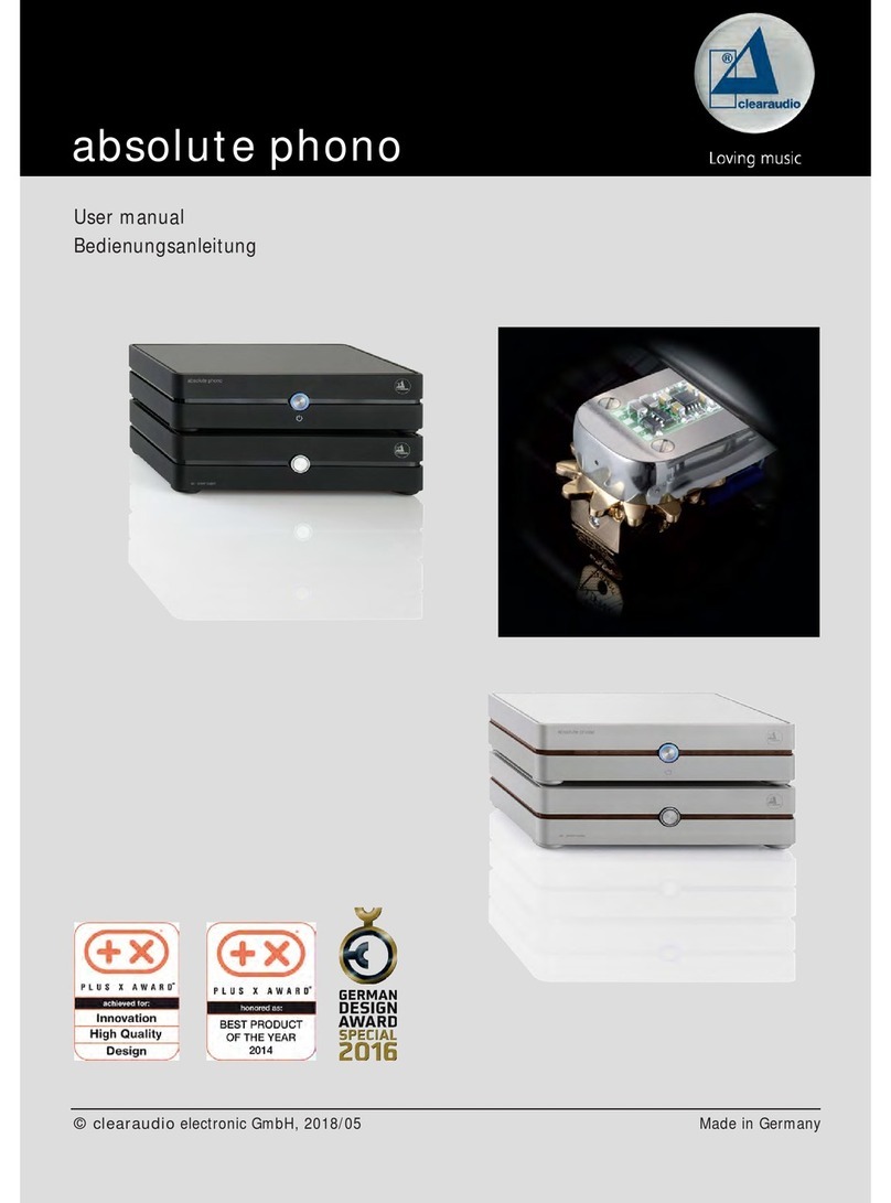 Clearaudio Absolute phono Manuel utilisateur