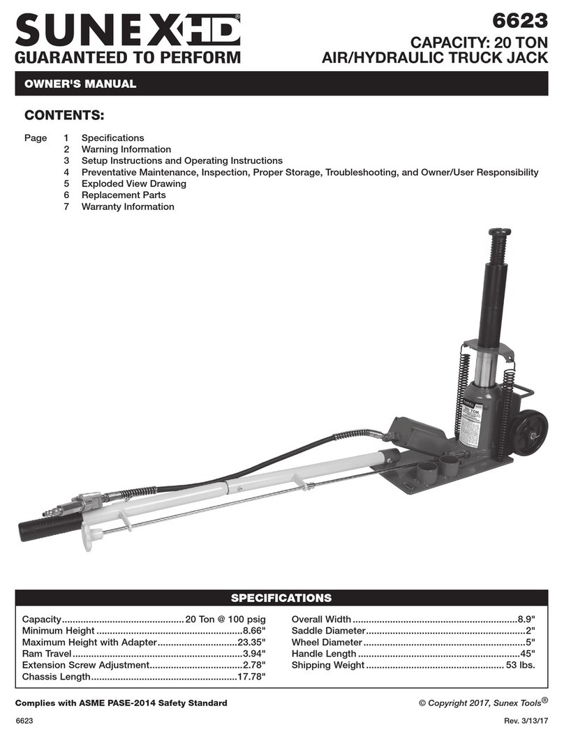 Sunex Tools 6623 Manuel utilisateur