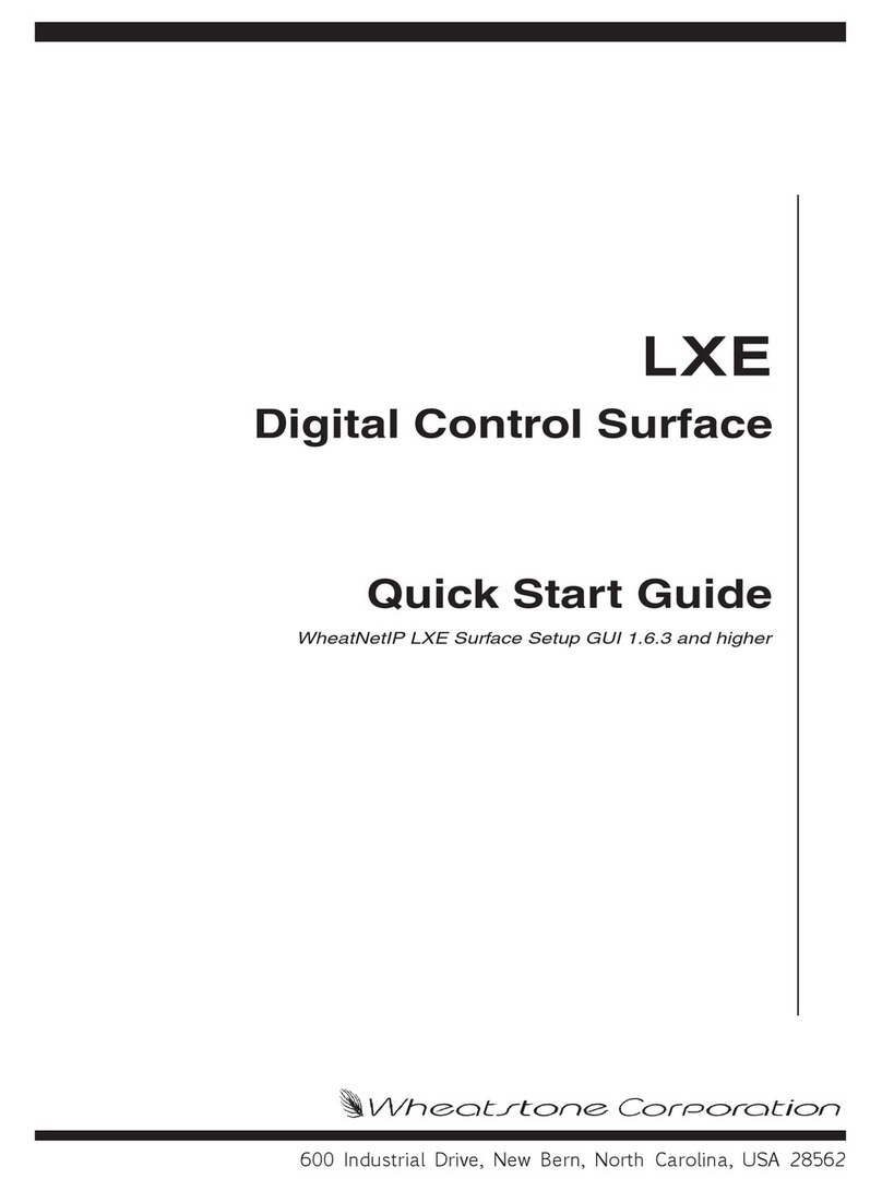 Wheatstone LXE 5 Manuel utilisateur