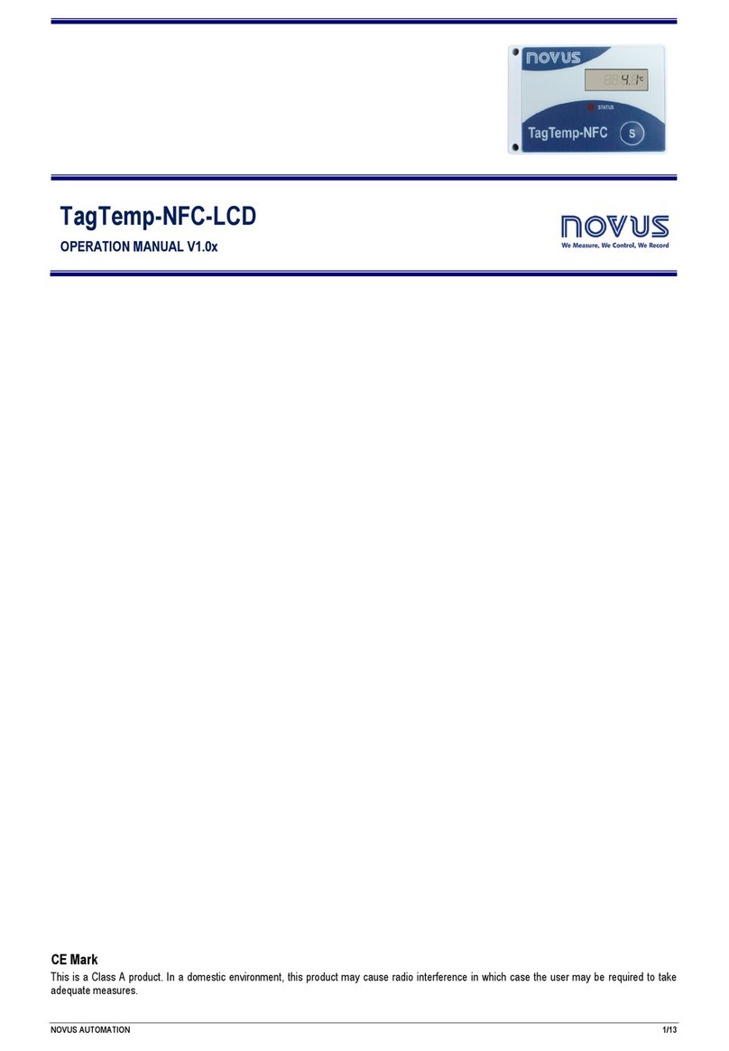 Novus TagTemp-NFC-LCD Manuel utilisateur